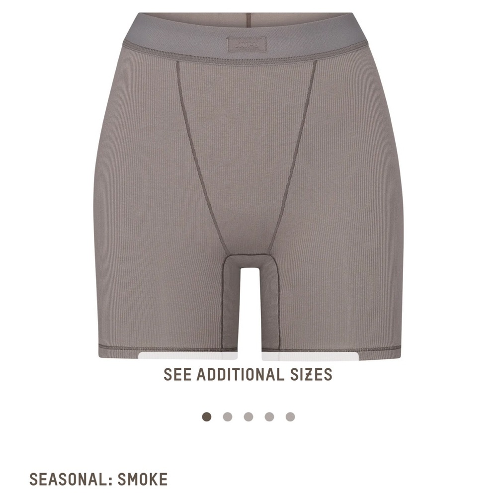 Cotton rib boxer in the color smoke